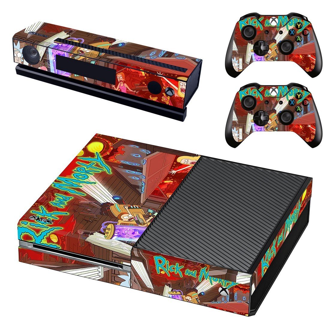 Rick and Morty decal skin sticker for Xbox One console and controllers