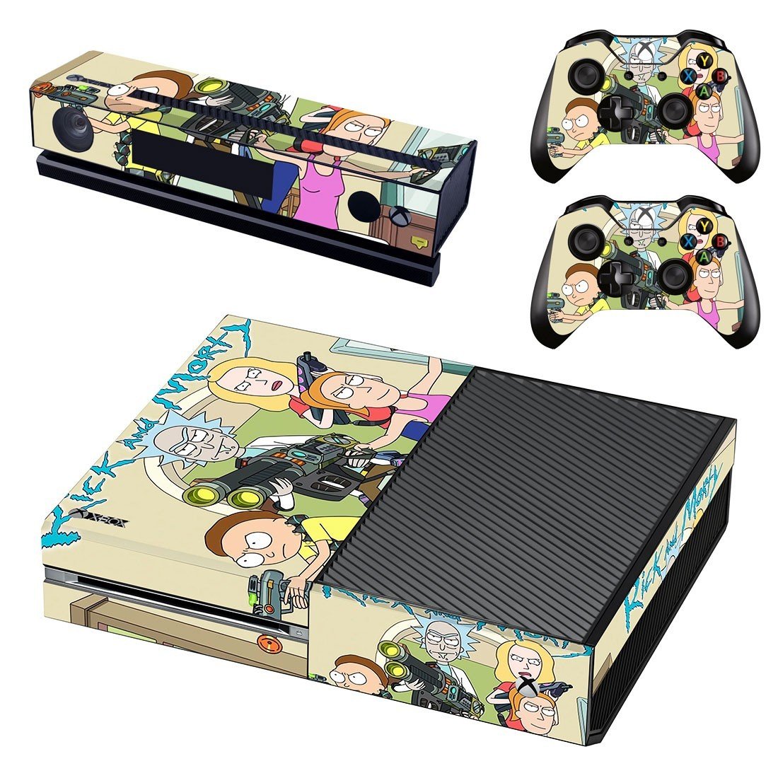 Rick and Morty decal skin sticker for Xbox One console and controllers