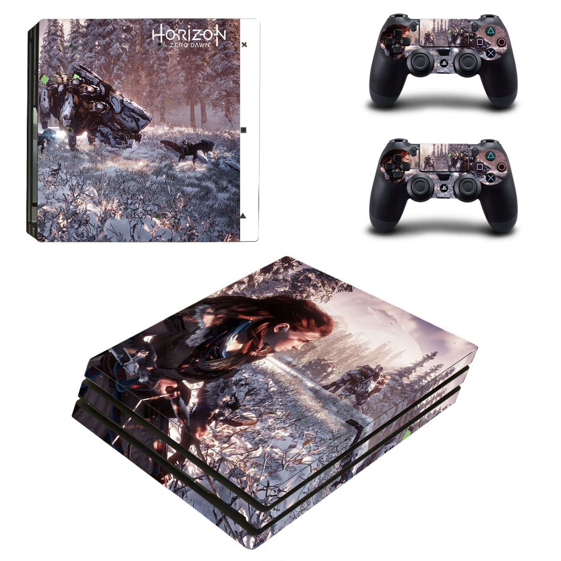 Horizon Zero Dawn decal skin sticker for PS4 Pro console and controllers