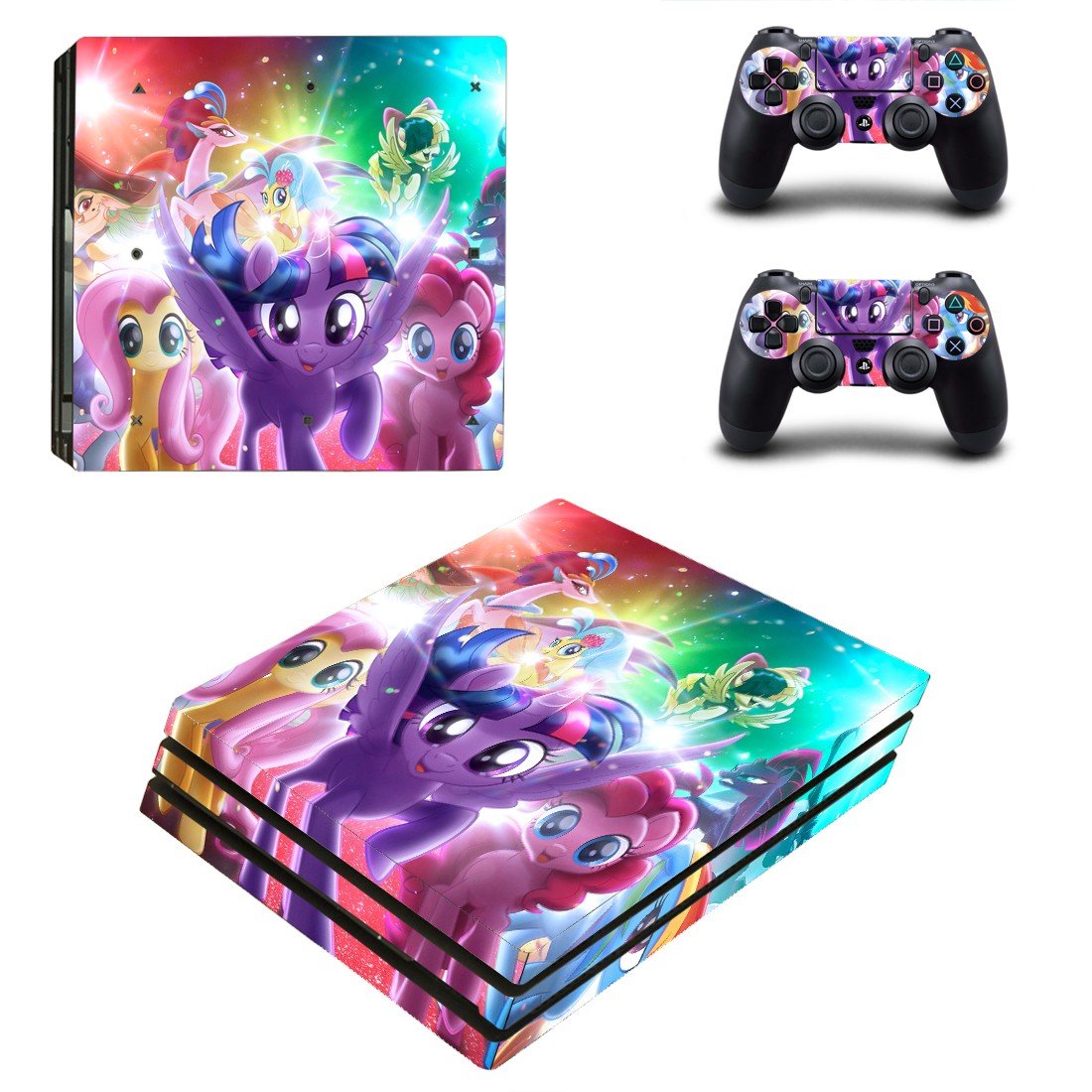 My Little Pony decal skin sticker for PS4 Pro console and controllers