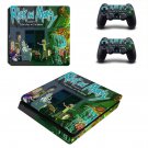 Rick and Morty decal skin sticker for PS4 Slim console and controllers