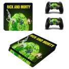 Rick and Morty decal skin sticker for PS4 Slim console and controllers