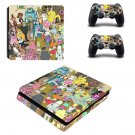 Rick and Morty decal skin sticker for PS4 Slim console and controllers