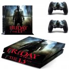 Friday the 13th decal skin sticker for PS4 console and controllers