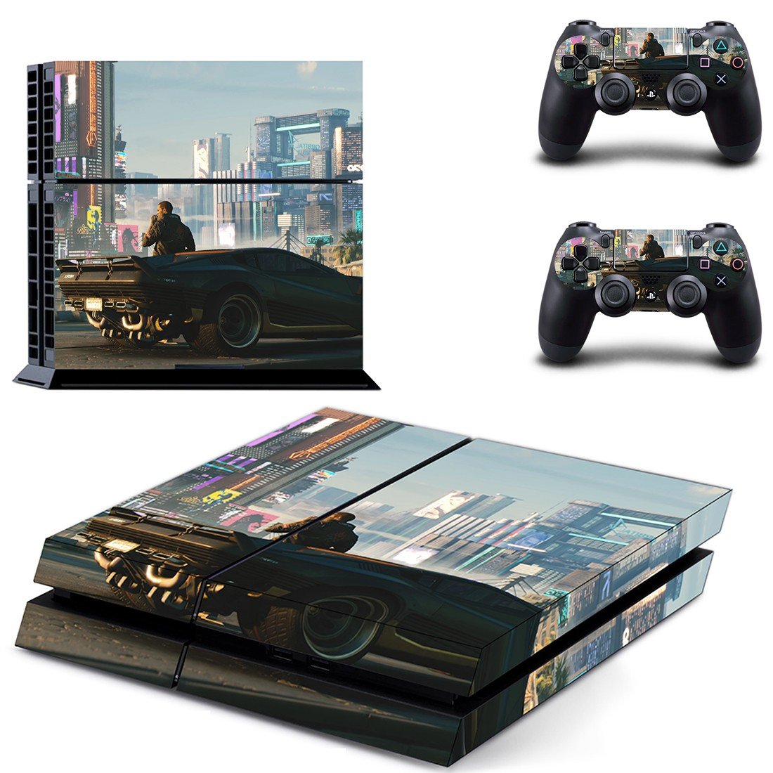 Cyberpunk 2077 decal skin sticker for PS4 console and ...