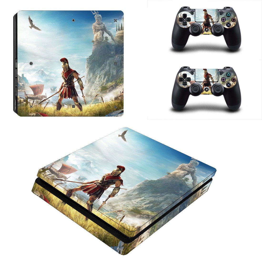 Assassin's Creed odyssey decal skin sticker for PS4 Slim console and controllers