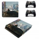 Cyberpunk 2077 decal skin sticker for PS4 Slim console and controllers