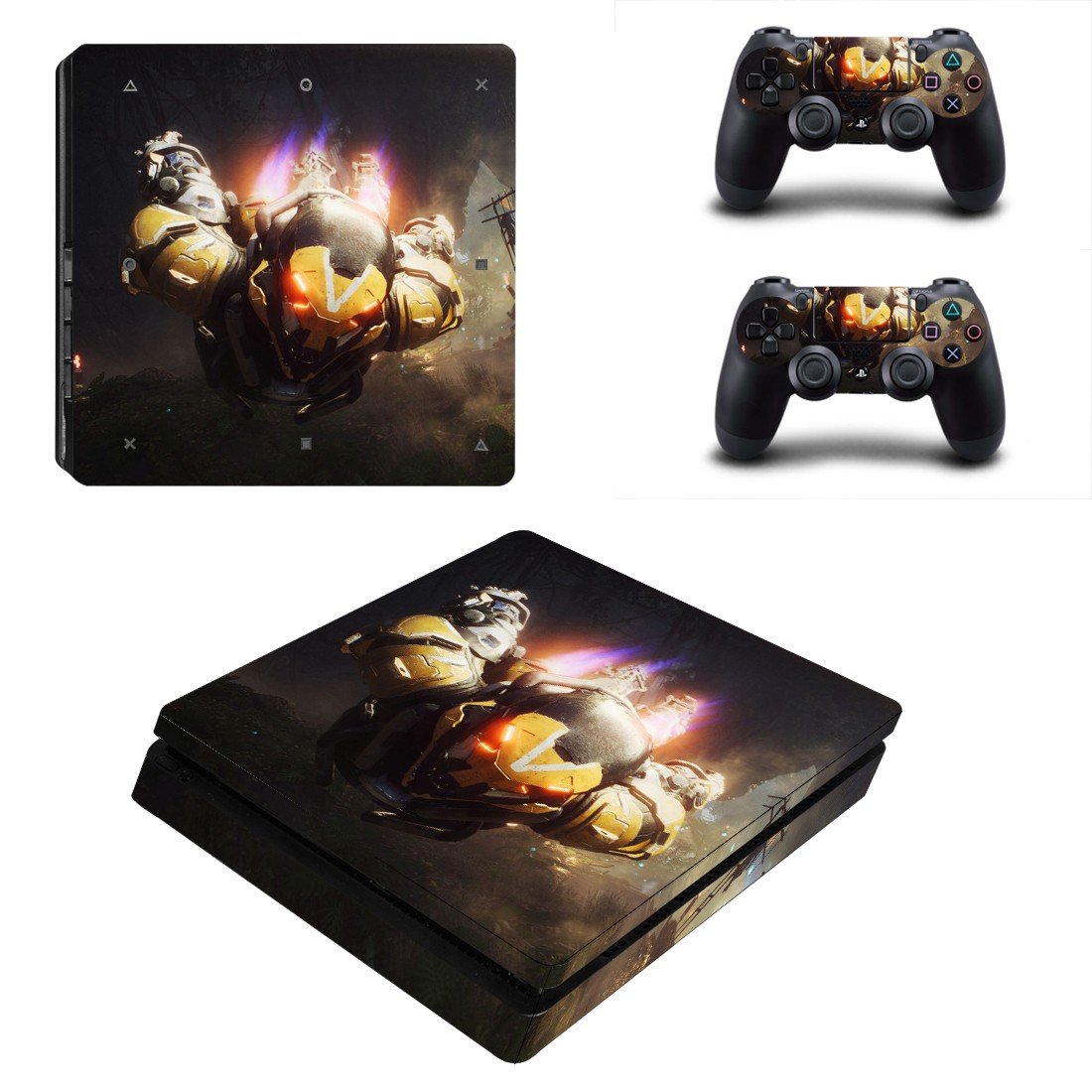 Anthem decal skin sticker for PS4 Slim console and controllers