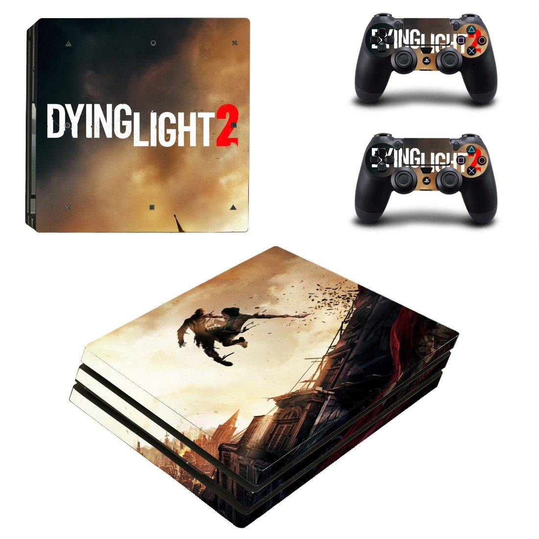Dying Light 2 decal skin sticker for PS4 Pro console and controllers