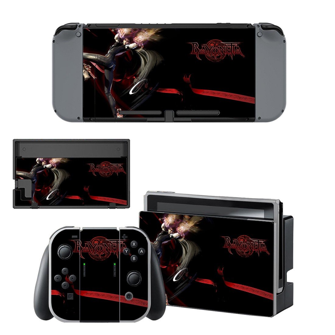 Bayonetta decal skin sticker for Nintendo Switch console and controllers