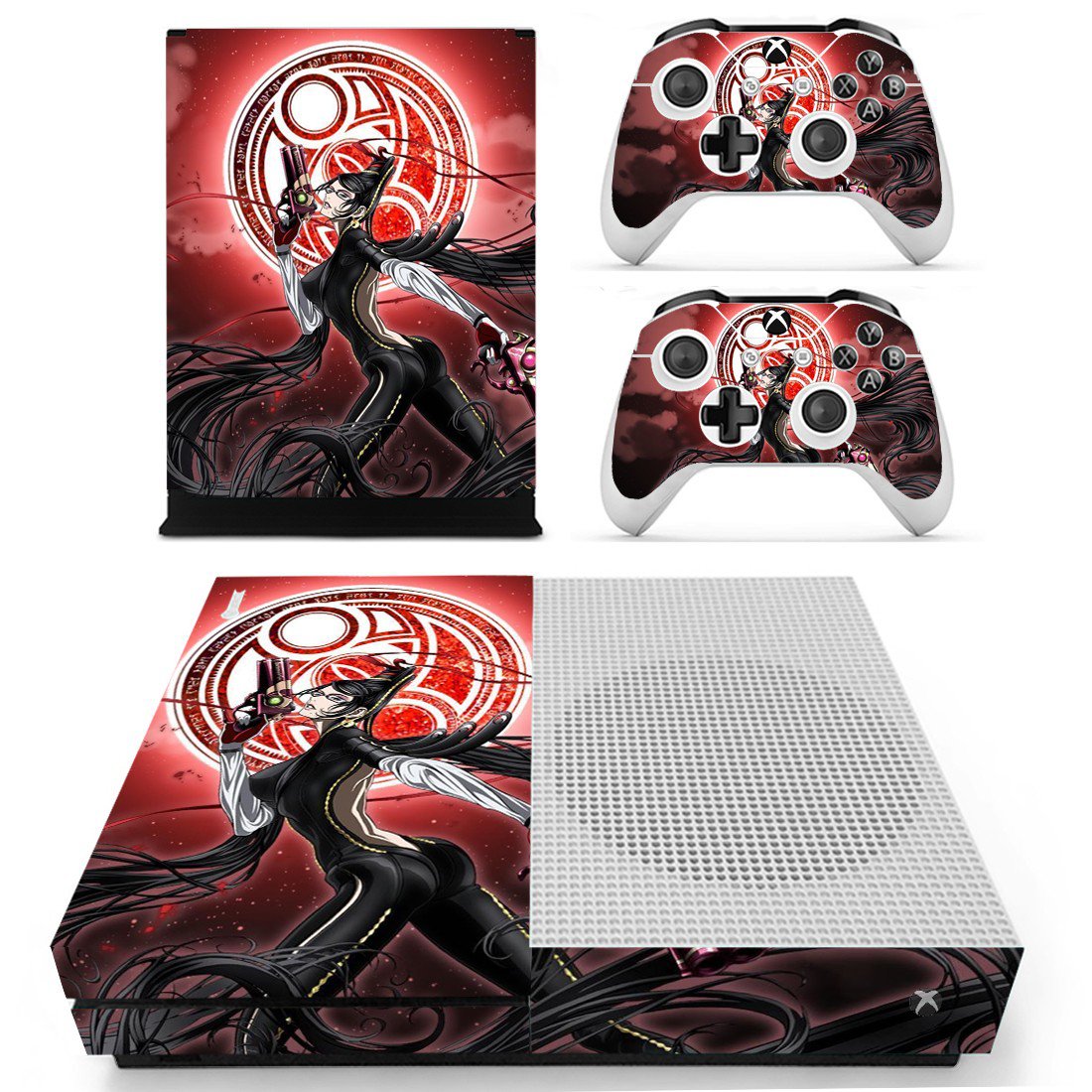 Bayonetta decal skin sticker for Xbox One S console and controllers