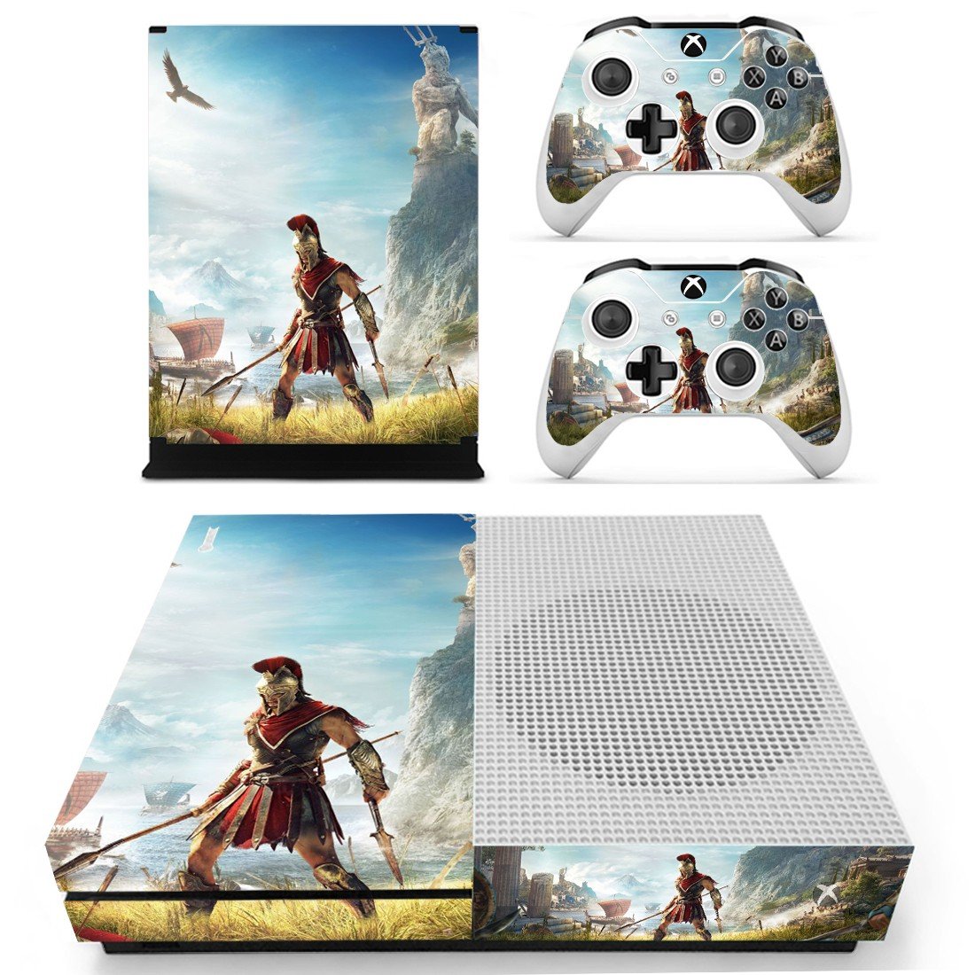 Assassin's Creed odyssey decal skin sticker for Xbox One S console and controllers
