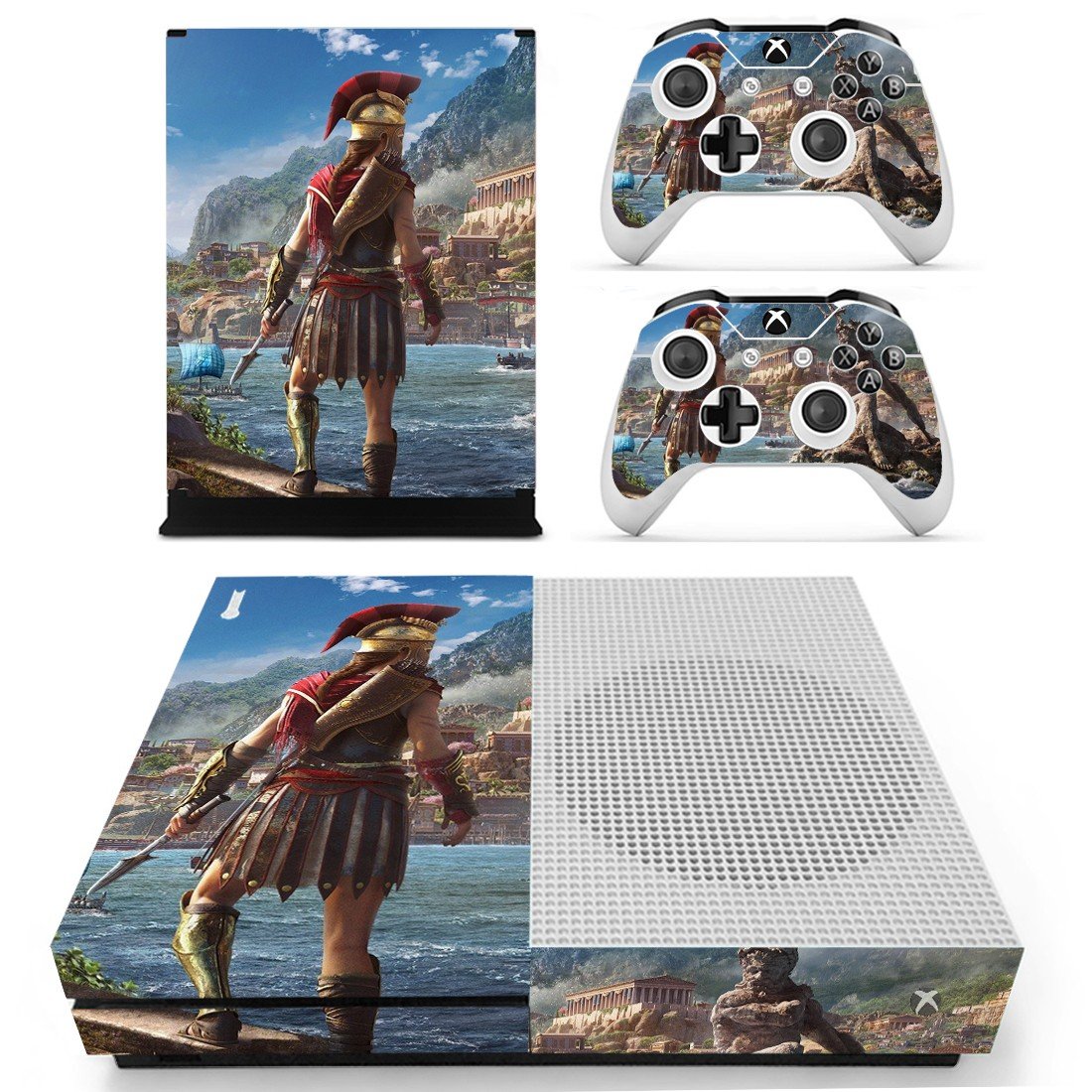 Assassin's Creed odyssey decal skin sticker for Xbox One S console and controllers