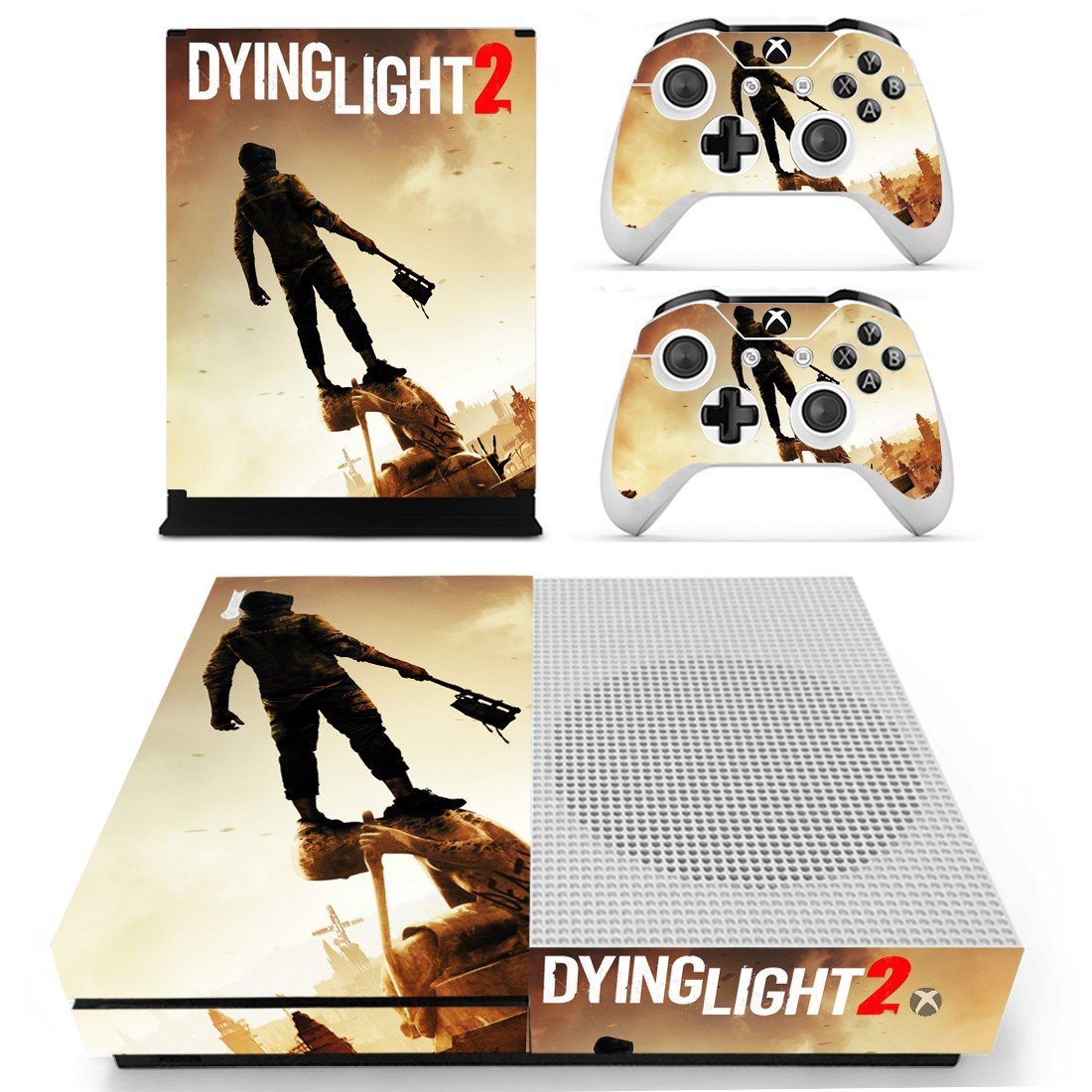 Dying Light 2 decal skin sticker for Xbox One S console and controllers