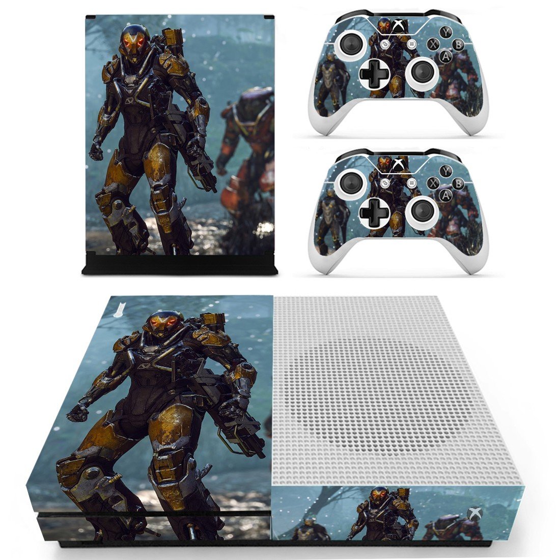 Anthem decal skin sticker for Xbox One S console and controllers