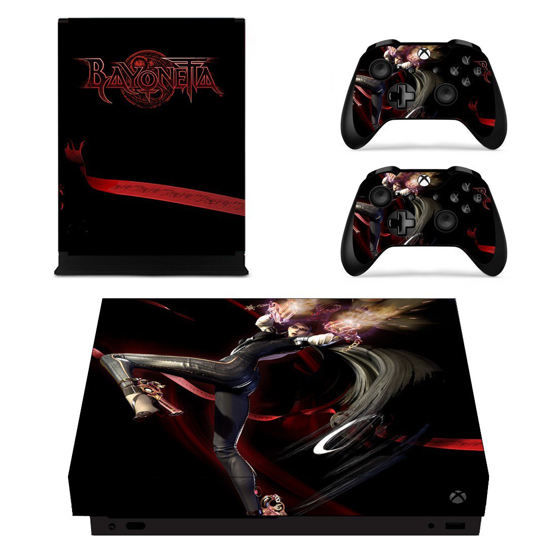 Bayonetta decal skin sticker for Xbox One X console and controllers