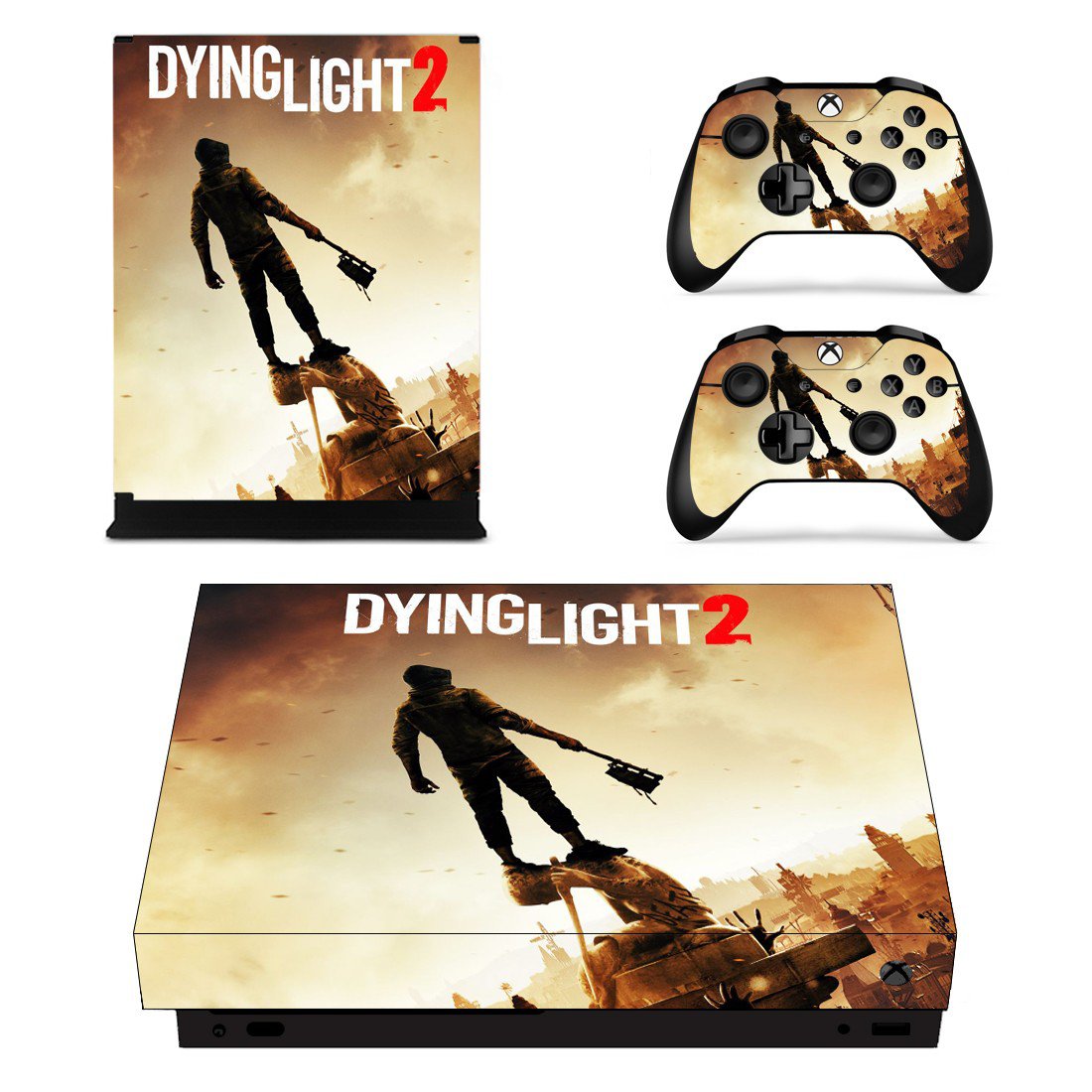 Dying Light 2 decal skin sticker for Xbox One X console and controllers