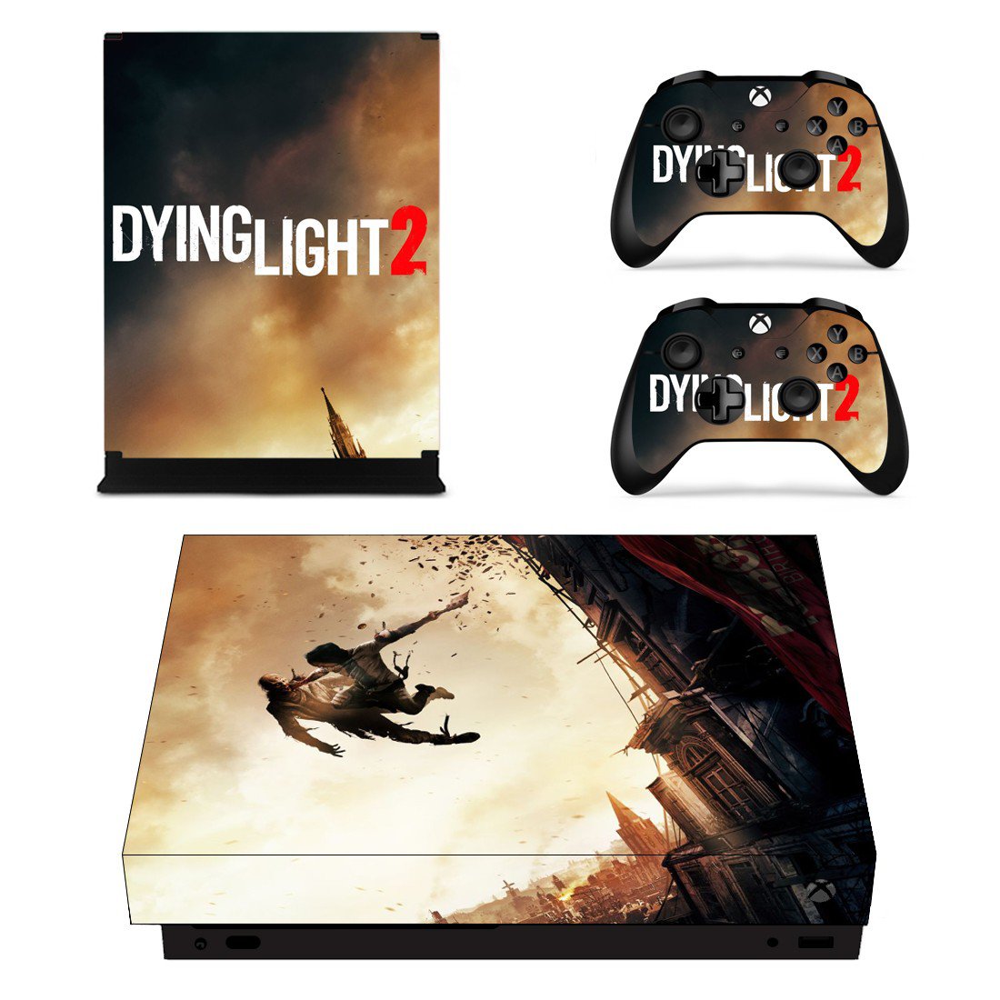 Dying Light 2 decal skin sticker for Xbox One X console and controllers