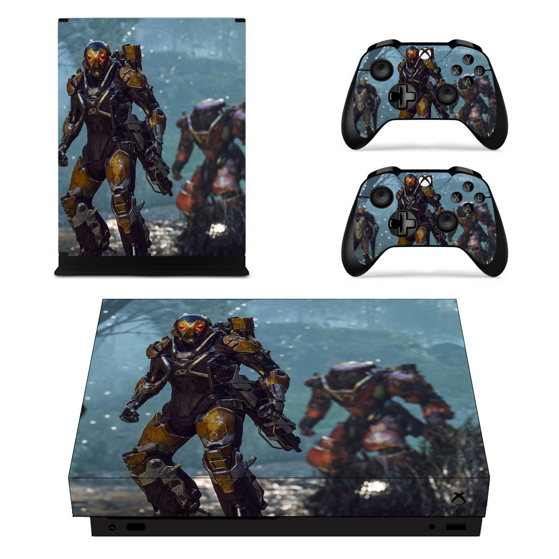 Anthem decal skin sticker for Xbox One X console and controllers