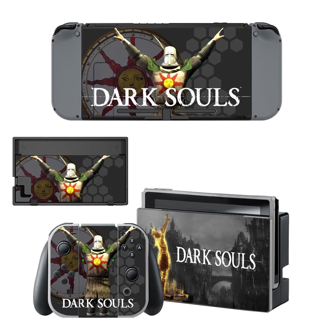 Dark Souls decal skin sticker for Nintendo Switch console and controllers