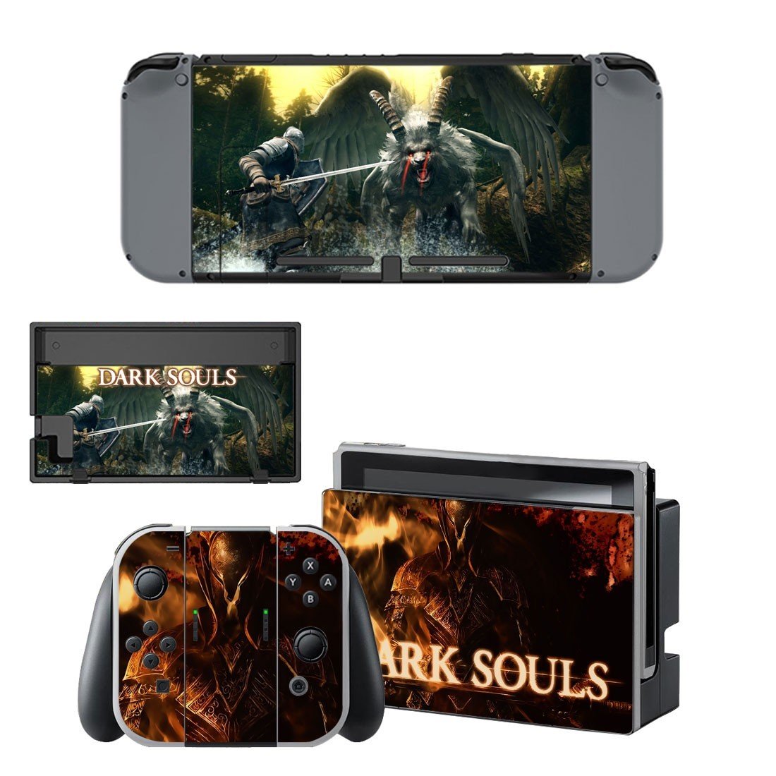 Dark Souls decal skin sticker for Nintendo Switch console and controllers