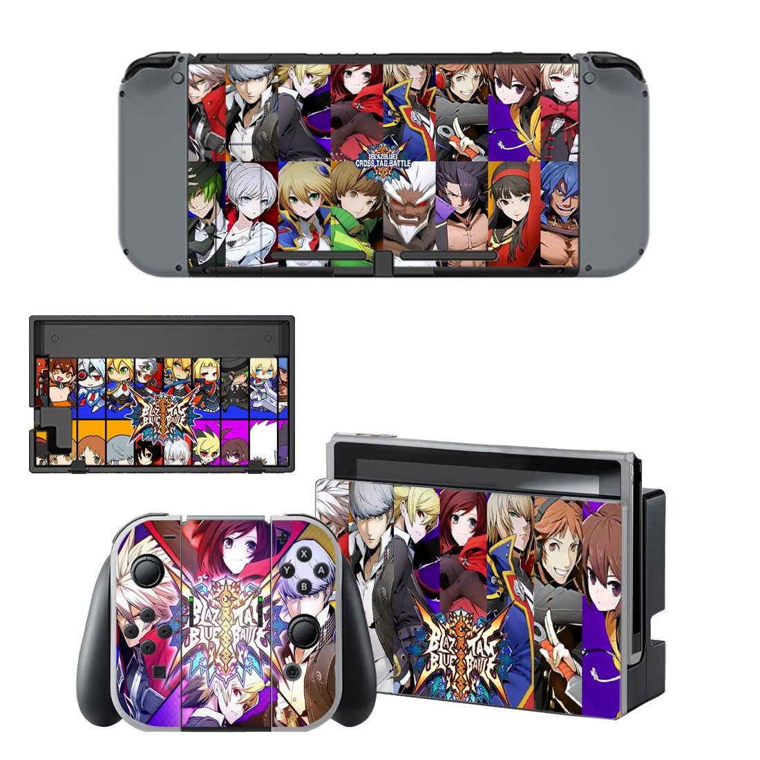 BlazBlue Cross Tag Battle decal skin sticker for Nintendo Switch console and controllers