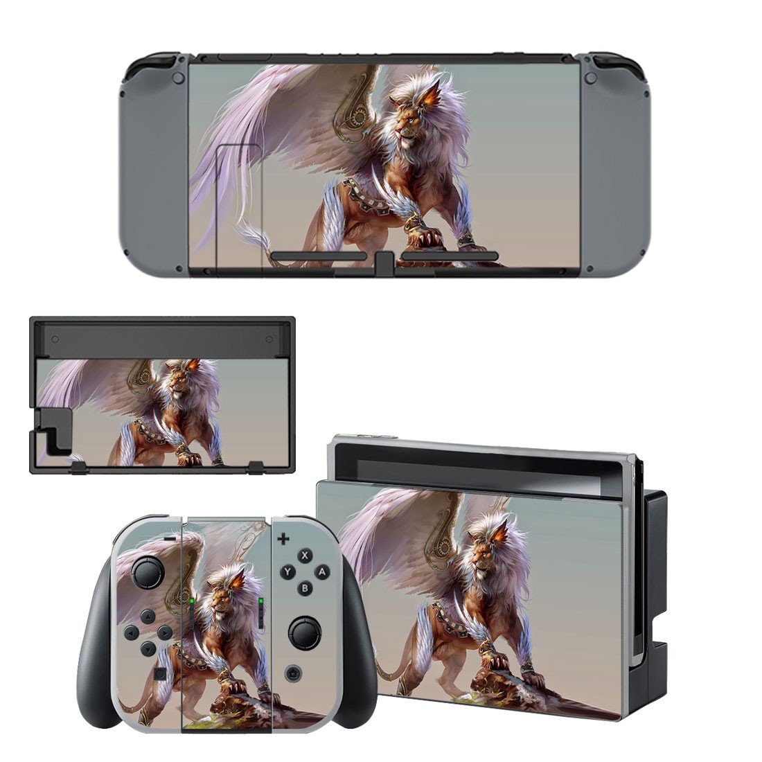 Winged Lion decal skin sticker for Nintendo Switch console and controllers