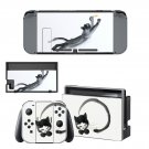 Cat stretching decal skin sticker for Nintendo Switch console and controllers