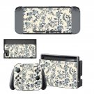 Floral Pattern decal skin sticker for Nintendo Switch console and controllers