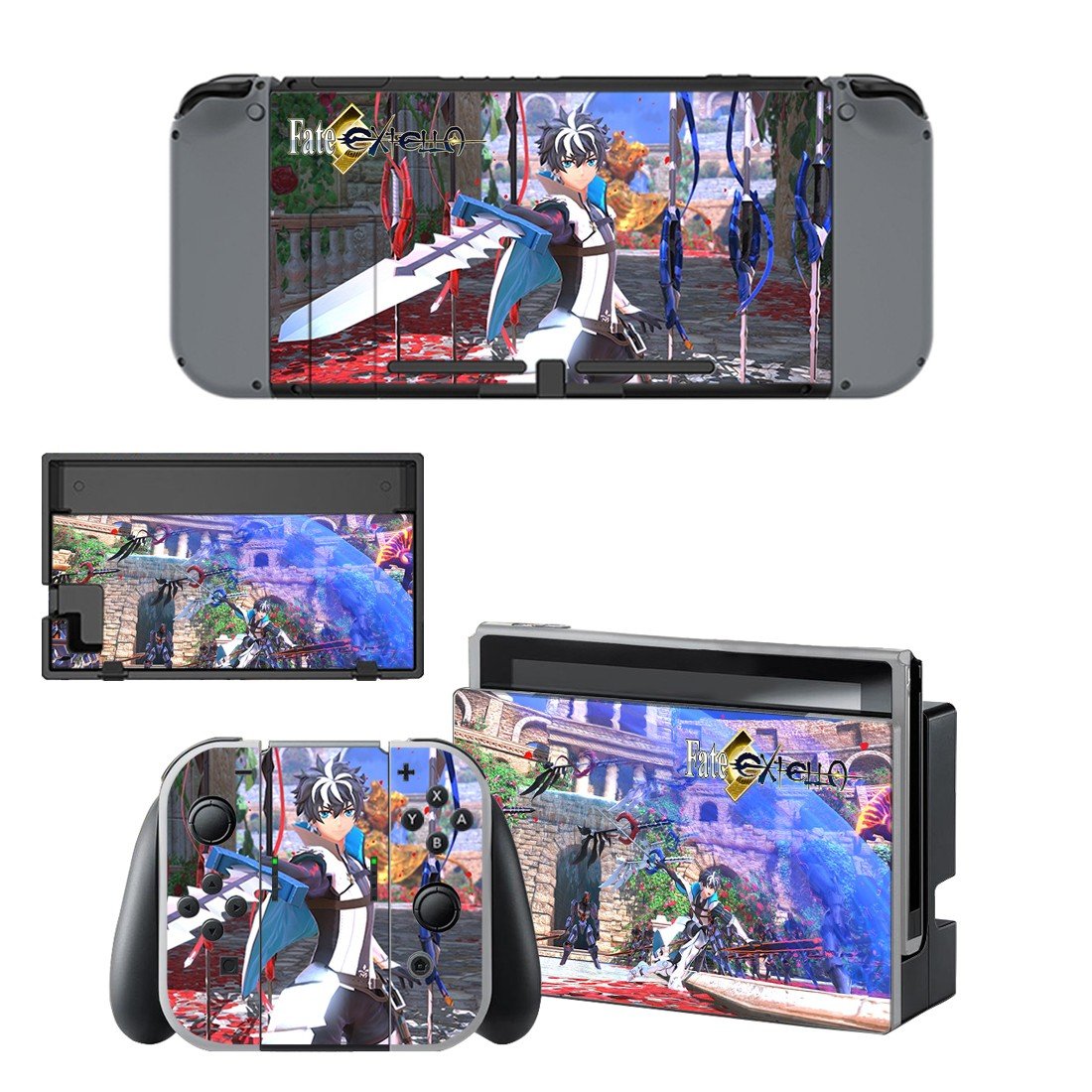 Fate Extella decal skin sticker for Nintendo Switch console and controllers