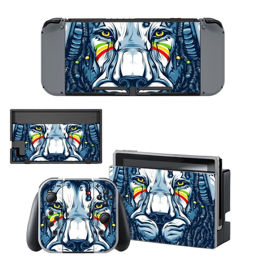 Lion Wallpaper decal skin sticker for Nintendo Switch console and controllers