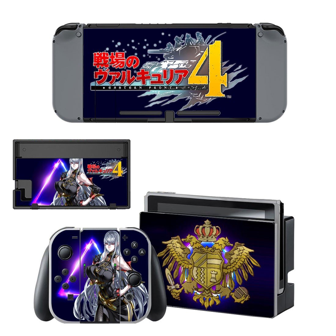 Valkyria Chronicles 4 decal skin sticker for Nintendo Switch console and controllers