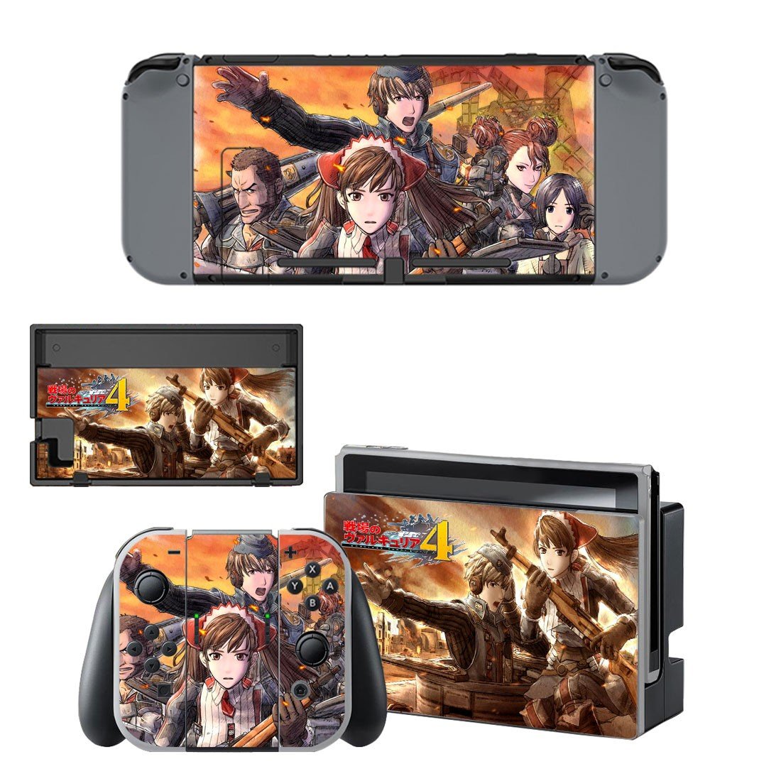 Valkyria Chronicles 4 decal skin sticker for Nintendo Switch console and controllers