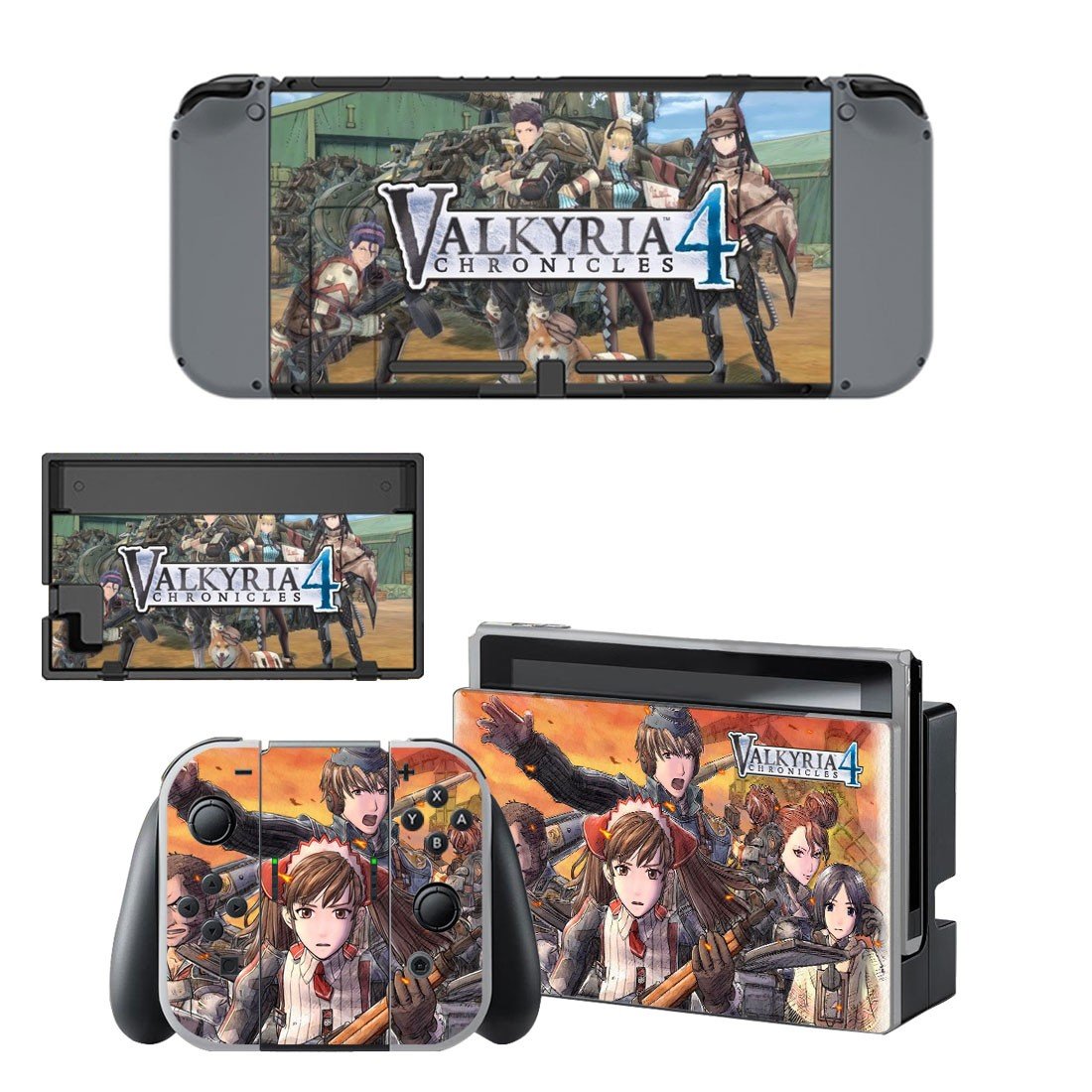 Valkyria Chronicles 4 decal skin sticker for Nintendo Switch console and controllers