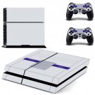 White Classic decal skin sticker for PS4 console and controllers