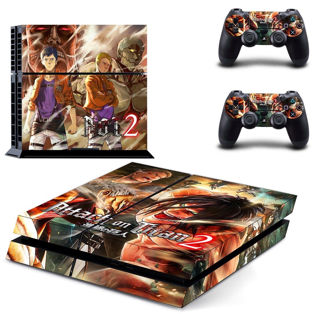 Attack on Titan 2 decal skin sticker for PS4 console and controllers