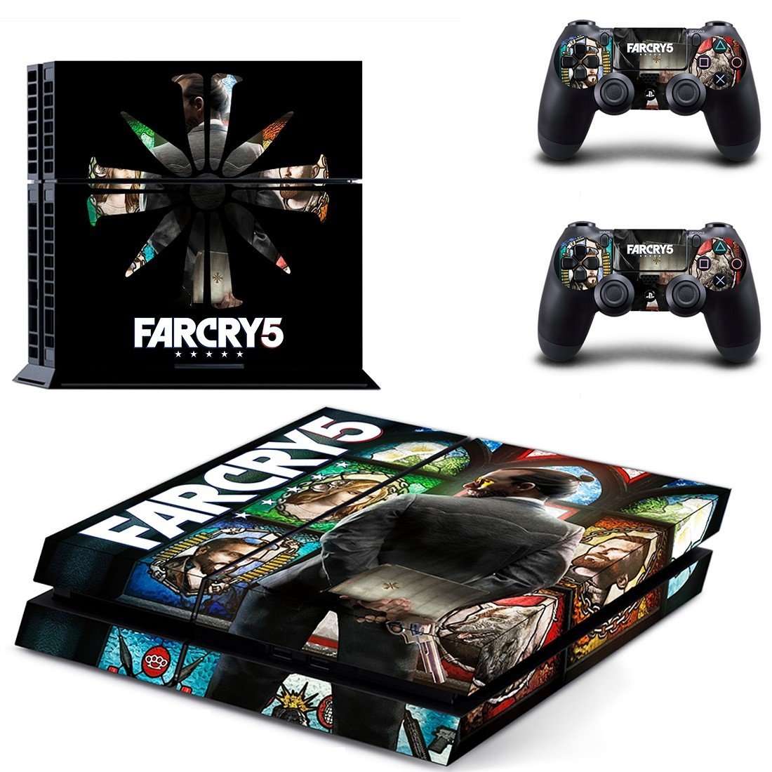 Far Cry 5 decal skin sticker for PS4 console and controllers