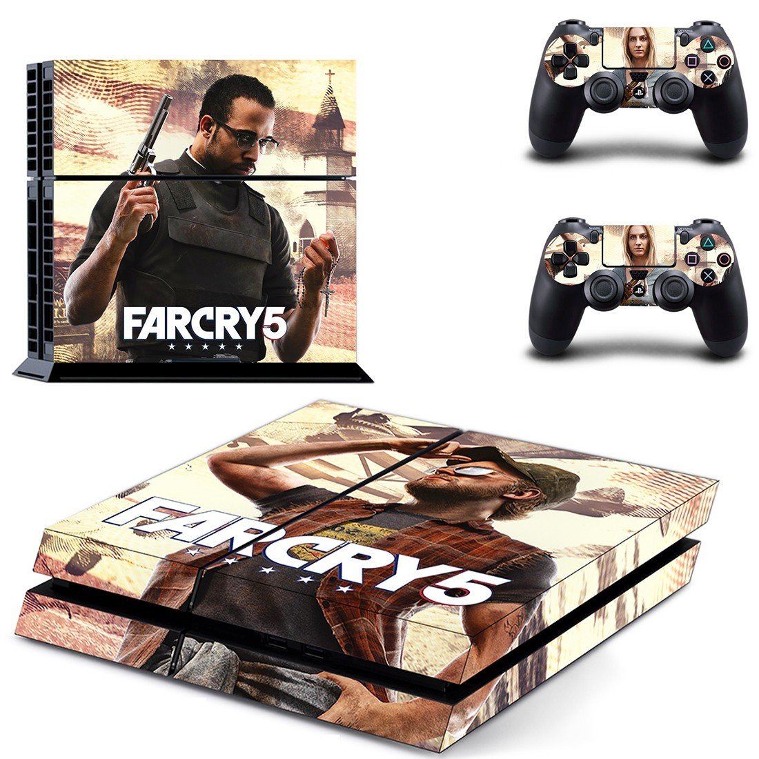 Far Cry 5 decal skin sticker for PS4 console and controllers