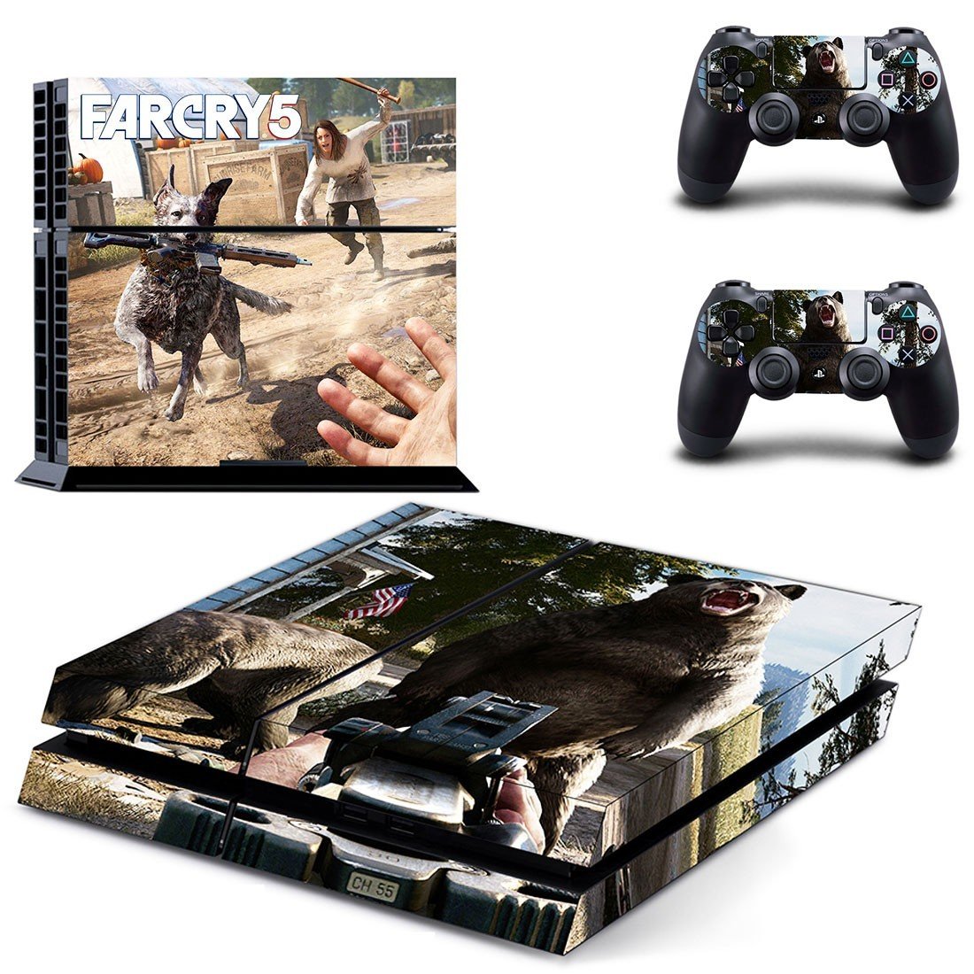 Far Cry 5 decal skin sticker for PS4 console and controllers
