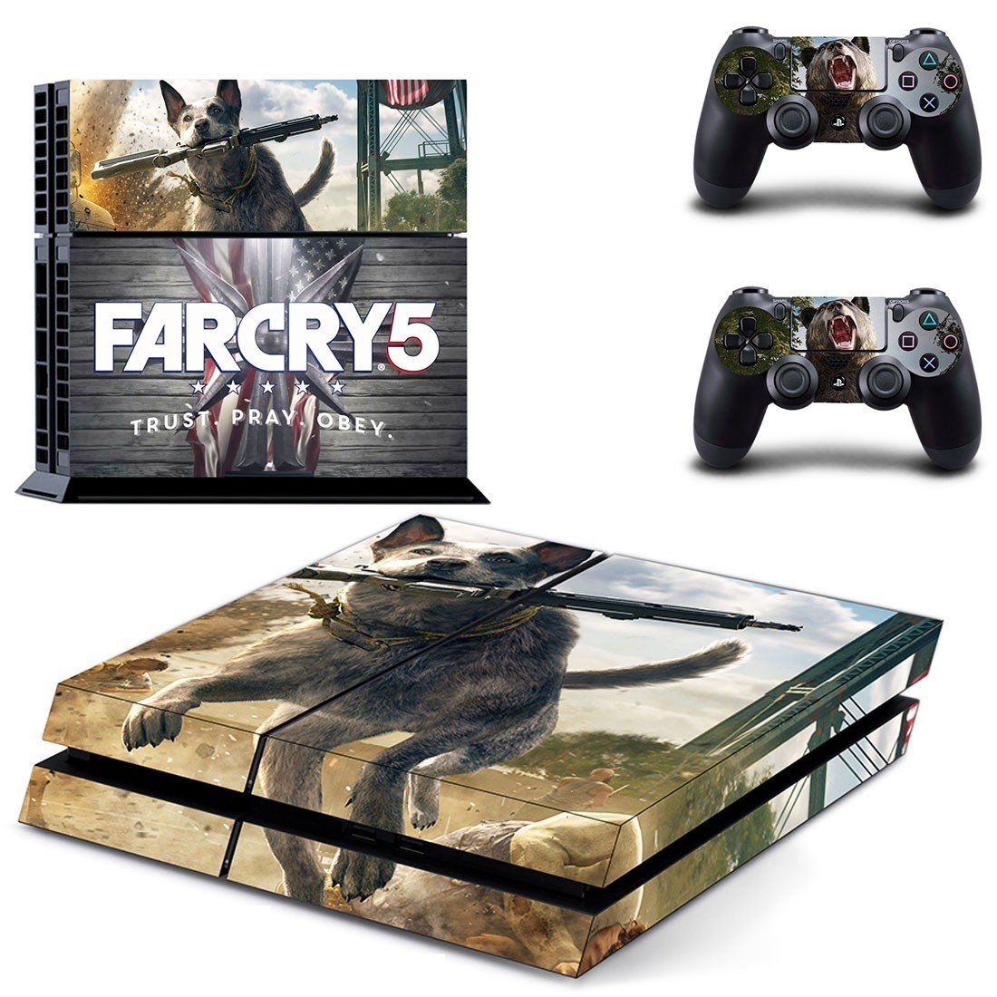 Far Cry 5 decal skin sticker for PS4 console and controllers
