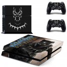 Black Panther decal skin sticker for PS4 console and controllers