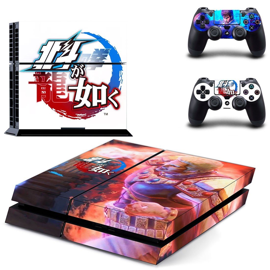 Hokuto ga Gotoku decal skin sticker for PS4 console and controllers
