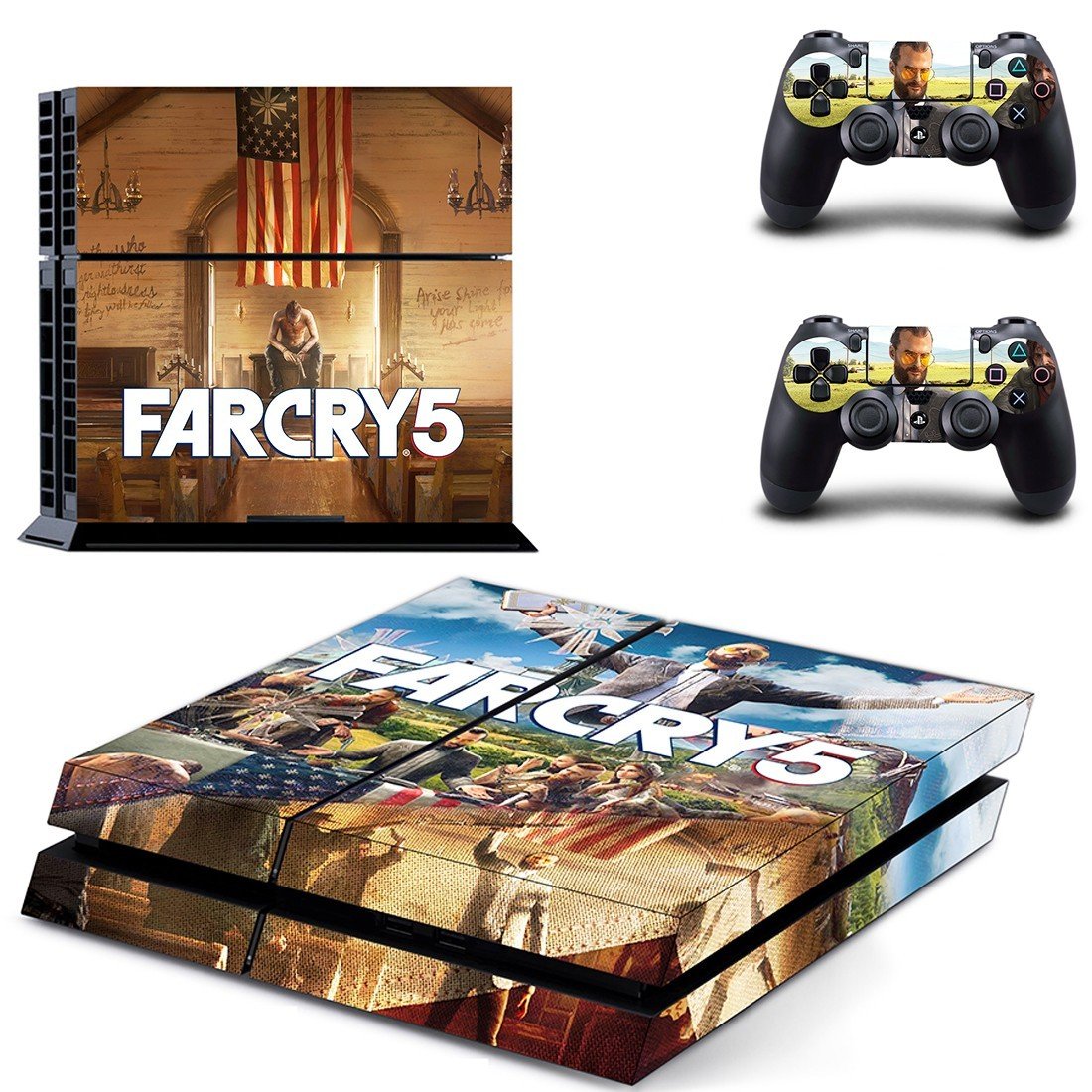 Far Cry 5 decal skin sticker for PS4 console and controllers