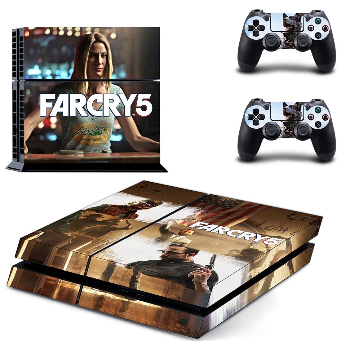 Far Cry 5 decal skin sticker for PS4 console and controllers