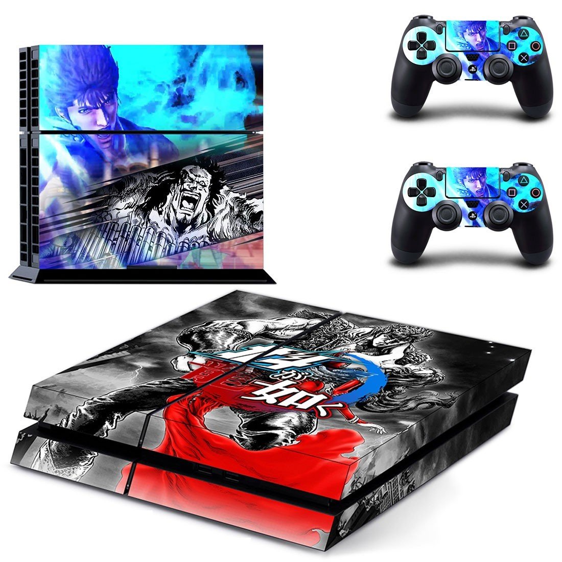 Hokuto ga Gotoku decal skin sticker for PS4 console and controllers