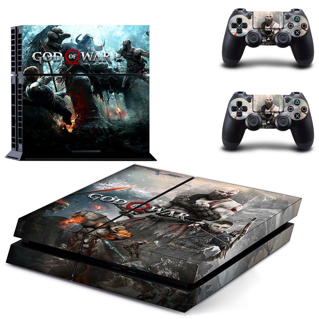God of war 4 decal skin sticker for PS4 console and controllers