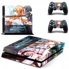 Sword Art Online decal skin sticker for PS4 console and controllers