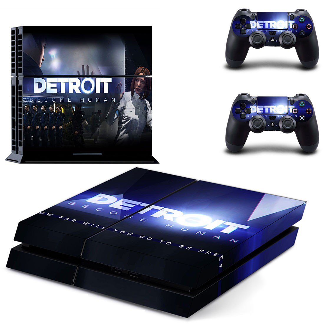 Detroit become human decal skin sticker for PS4 console and controllers