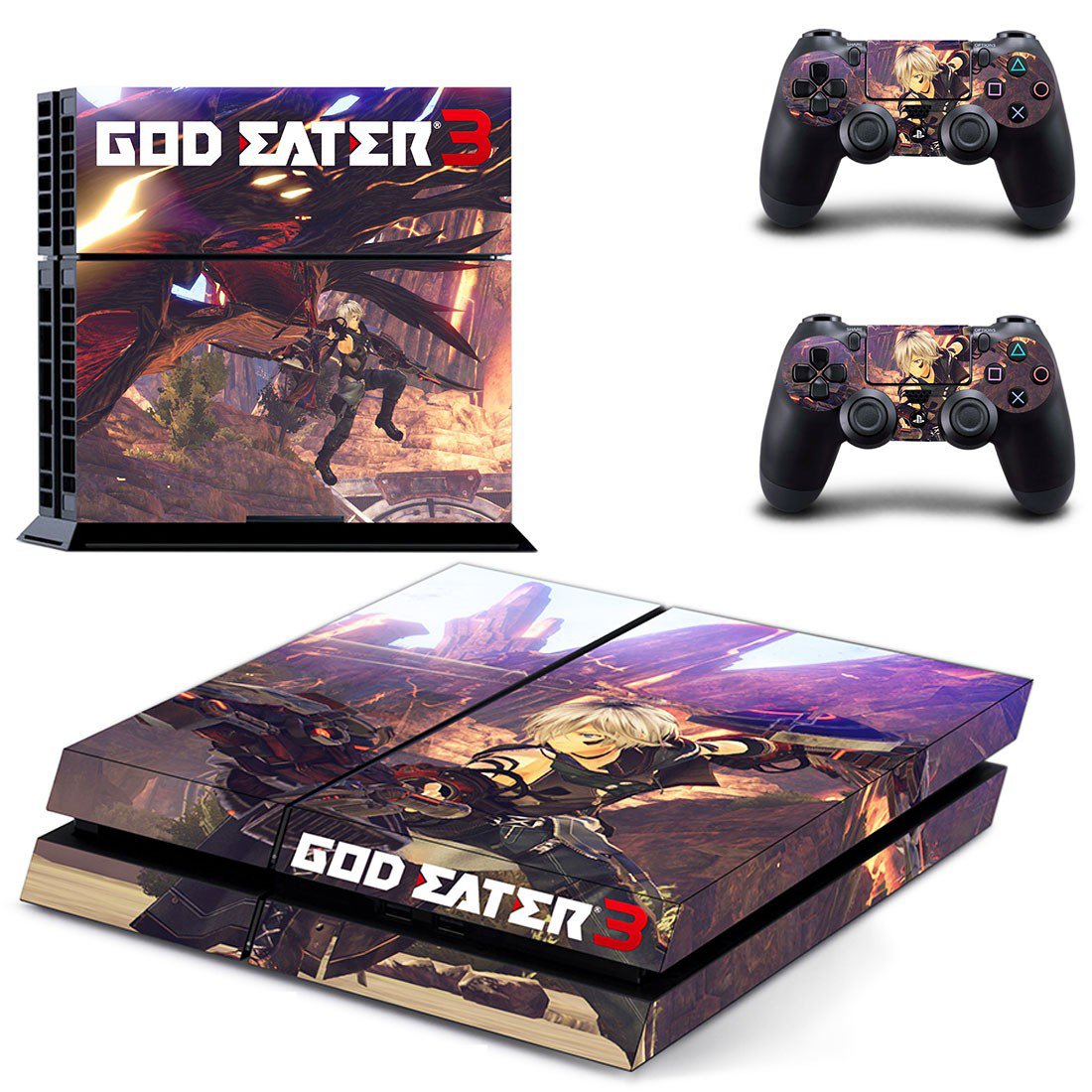 God Eater 3 decal skin sticker for PS4 console and controllers