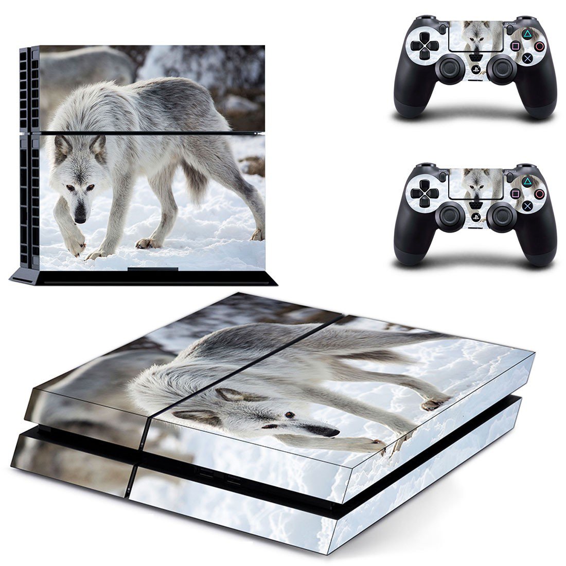 Wolves decal skin sticker for PS4 console and controllers